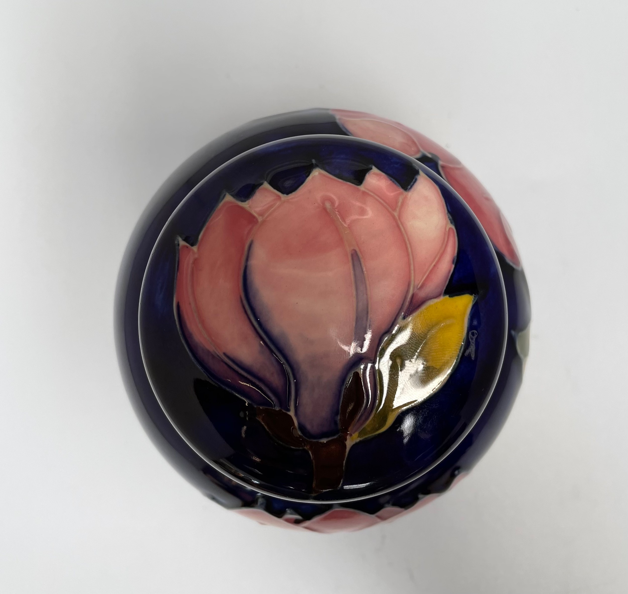 A Moorcroft Pottery ginger jar and cover, in the Magnolia pattern, with impressed and painted - Image 2 of 4