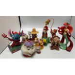 Eight various Disney Showcase Collection figurines including five from Beauty & the Beast, Ariel,
