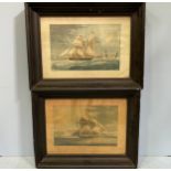 Two 19th century hand coloured aquatints by E. Duncan after J. W. Huggins, ‘The Emma, Sir William
