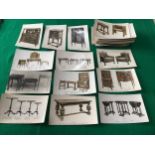 A collection of approximately 128 real photographic standard-sized cards of furniture – possibly,