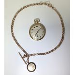 Withdrawn - An early 20th century 9ct gold pocket watch by Grosvenor, the silvered dial with Arabic