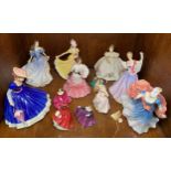 Various Royal Doulton porcelain ladies including Figure of the Year ‘Mary HN 3375’, ‘Rebecca HN
