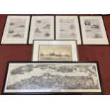 Rowland Langmaid (1897-1956), 'The Laws of the Navy', a set of four etchings, each signed in pencil,