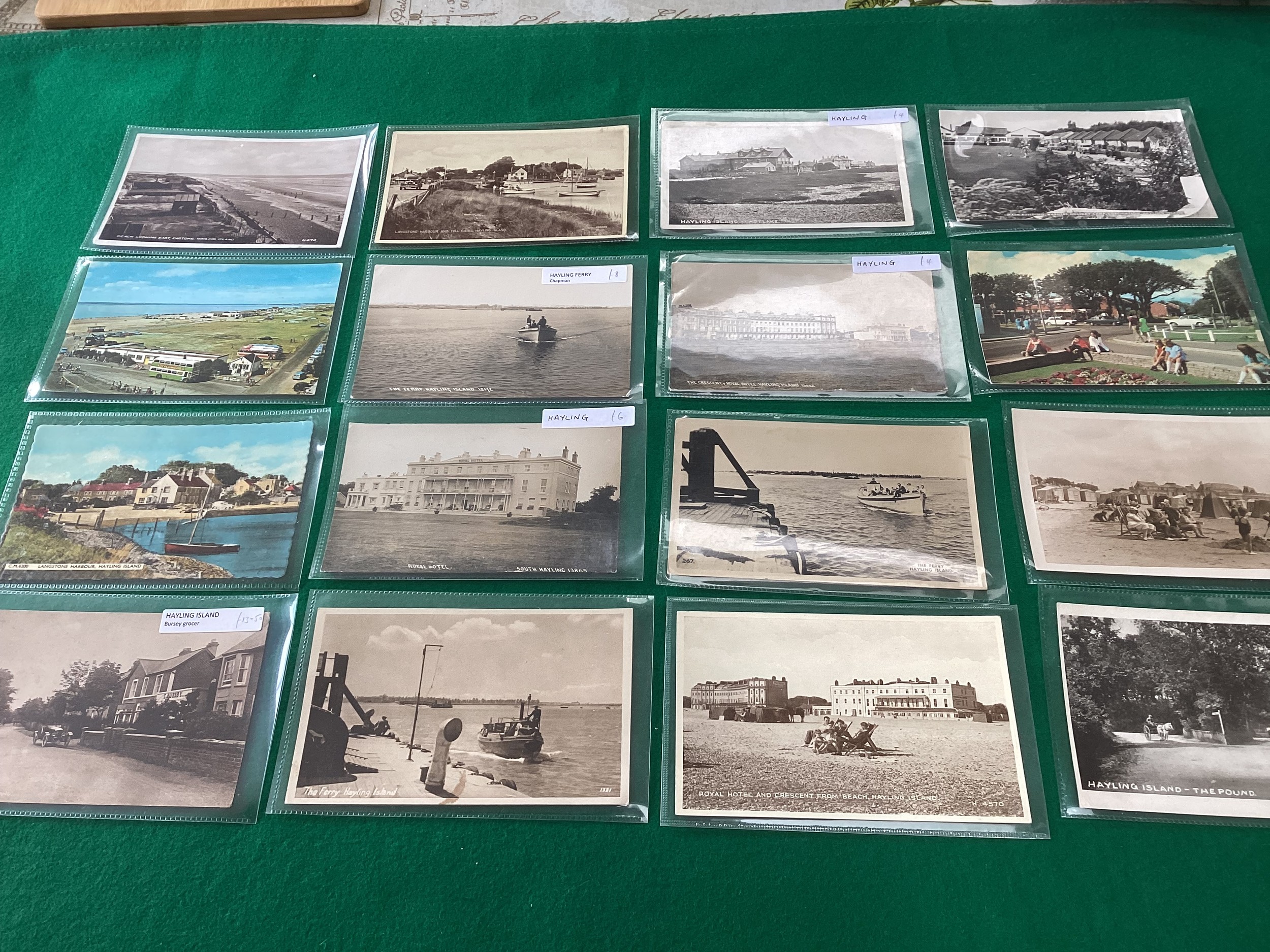 Approximately 90 standard-size postcards – most in plastic sleeves - of Hayling Island from - Image 3 of 4