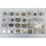 A collection of GB silver and later cupronickel alloy circulated coins, including 1892, 1889, 1887