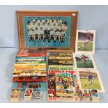 A mixed lot of late 1960s / early 70s football related memorabilia and collectables, predominantly