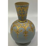 A Calvert & Lovatt period Langley Ware period art pottery vase, c1883-1891, of globular form with
