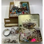 A quantity of costume jewellery including a Sphinx brooch, shell bracelet, Celtic brooch marked ‘