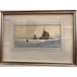 Arderne Clarence (1882 - 1966) Seascape study with boats on choppy waters, signed, watercolour,