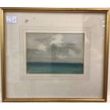 Norman Wilkinson (1878 - 1971) Seascape study with horizon line and clouds, signed with monogram,