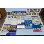 Portsmouth FC Interest. Various collectables including 9x Topical Times full-length cards, 2x