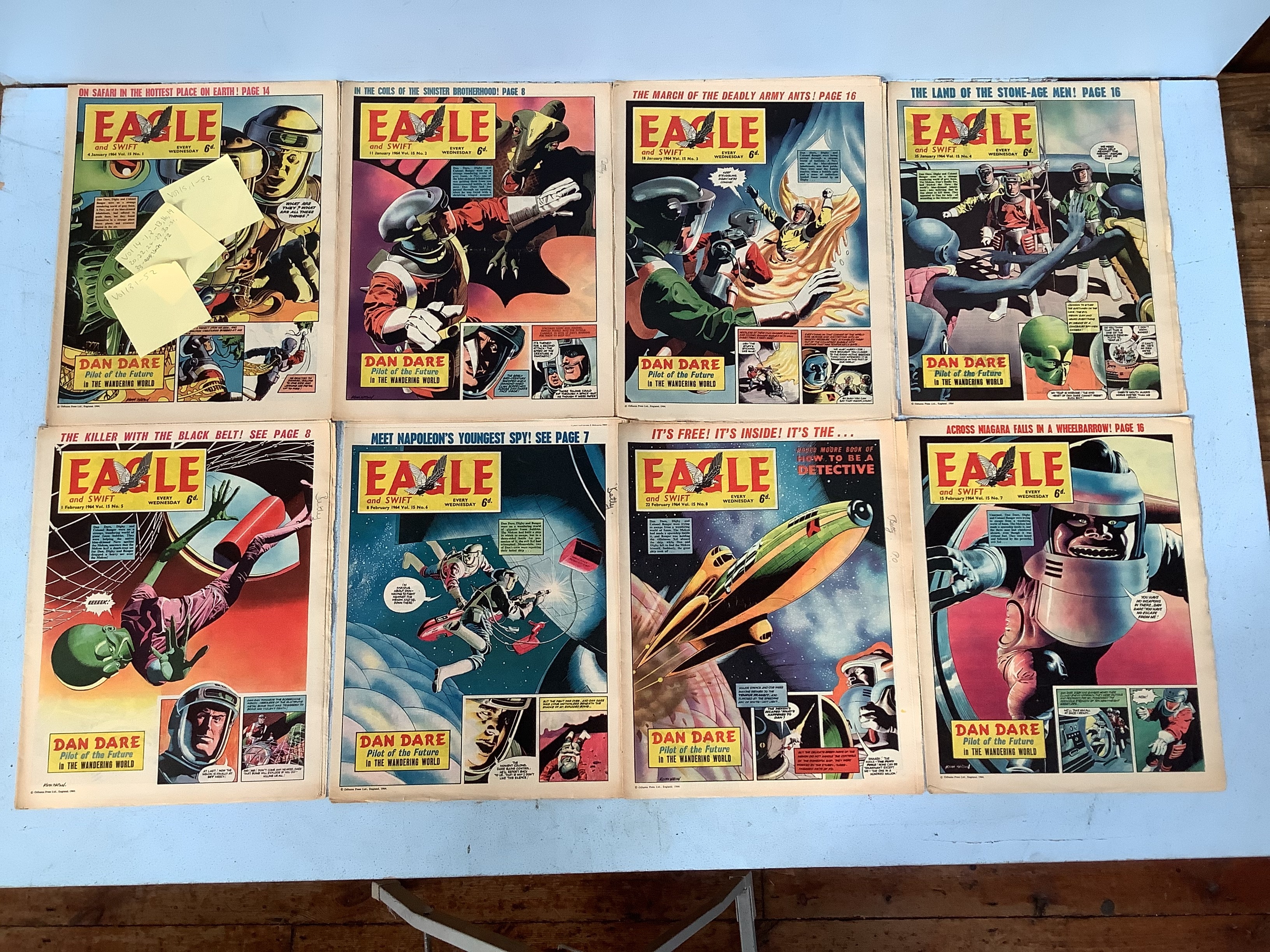 A very large quantity of Dan Dare Eagle comics from the 1950s / 1960s including some full runs,