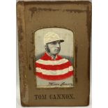 A 19th cenrtury Steveograph of Champion Jockey Tom Gannon, image 9x6cm