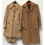 Eight various vintage 1960s Simon Howard clothing sets including a brown tweed long coat and