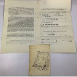 Portsmouth Football Club / Peter Harris signed player contract, dated 6th May 1949, for £12.00 per