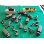 A collection of 19 Dinky military toy / collectable vehicles, made in England, most by Meccano