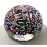 A Baccarat crystal paperweight, of domed form, with Macedoine or Scramble design, with multicoloured