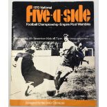 George Best, a 1970 Five-a-side Football Championship programme, Wembley, 4th November 1970,