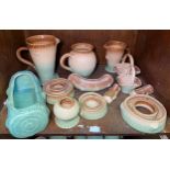 A quantity of Lovatt's 'Arden Flosmaron' ware pottery, early 1950s, including jugs, and various posy