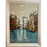 Alvarez (20th century). Venetian canal scene, signed 'Alvarez,' oil on canvas, 70x50cm