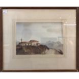 Francis Russell Flint (1915-1977) ‘Farmstead in Andorra’, signed, watercolour, with Royal Society of