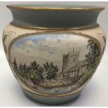 A Langley Ware Pottery Jardinière, decorated by George Leighton Parkinson, with incised and