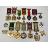 Fifteen various silver Masonic jewels including Rotherham & Dist, RAOB dated 1969, Lewis Lodge,