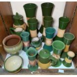 A quantity of Lovatt & Lovatt 'green ware' and stencilled 'Daisy Ware,' vases etc, (In Section 28)