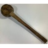 An African Knobkerrie with geometric carved handle, appears to have some age / wear, 42cm long