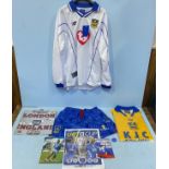 Some various replica Portsmouth FC kit, to include a 'Pompey Sport' 2003/04 long-sleeved, white with