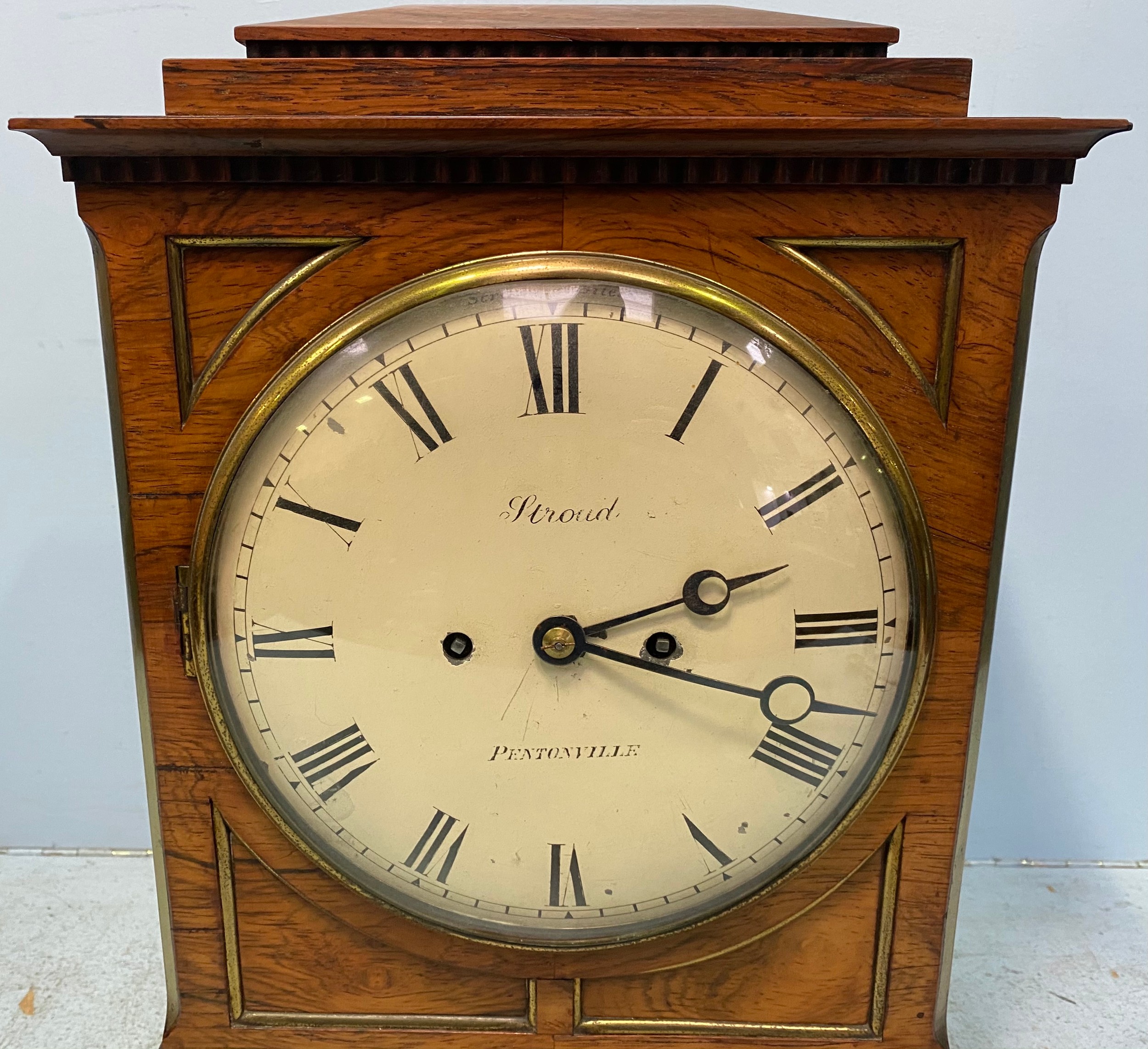 A William IV Brass-Inlaid Rosewood Bracket Clock, by (Elizabeth) Stroud, of Pentonville, the eight- - Image 5 of 5