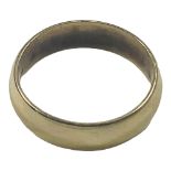 A 9ct yellow gold wedding ring, 7mm, weighs 7.5 grams, finger size Z.