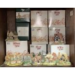 Ten various medium sized hand-painted Lilliput Lane model cottages including ‘Summer Haze’, ‘Snowdon