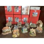 Ten various medium sized hand-painted Lilliput Lane model cottages including ‘Apothecary’, ‘