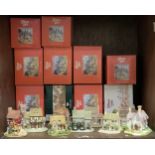 Ten various medium sized hand-painted Lilliput Lane cottages including ‘Swaledale Teas’, ‘Candy