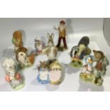 Ten various Beatrix Potter Royal Albert figurines including Mr McGregor, Jemima Puddleduck with Foxy