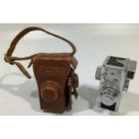 A Steky Model III subminiature camera, chrome, 16mm film, Stekinar Anastigmat 1:3:5 F=25, in