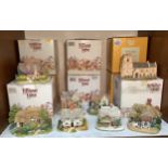 Eight various medium sized hand-painted Lilliput Lane model cottages including ‘Meadowsweet