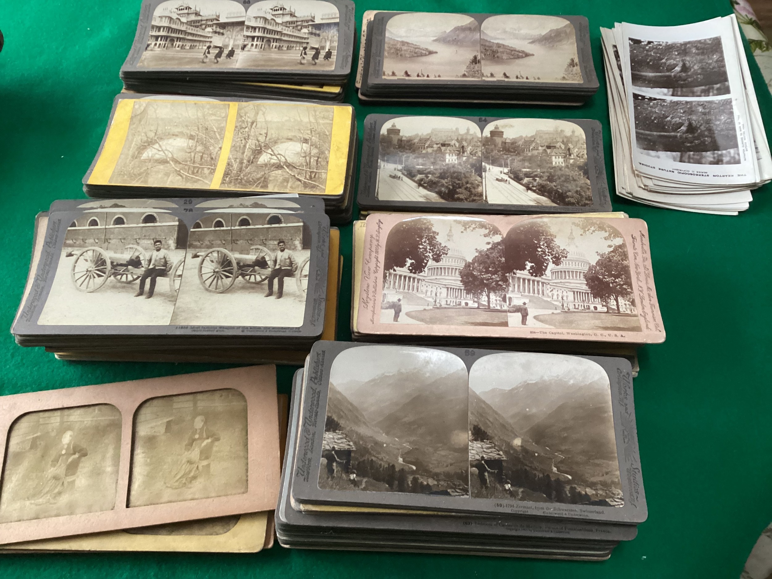 More than 140 stereo views cards and two old viewers, which are in need of some tender loving - Bild 3 aus 6