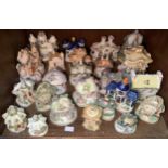 Twenty four various Staffordshire pottery pastille burners (Section 48)