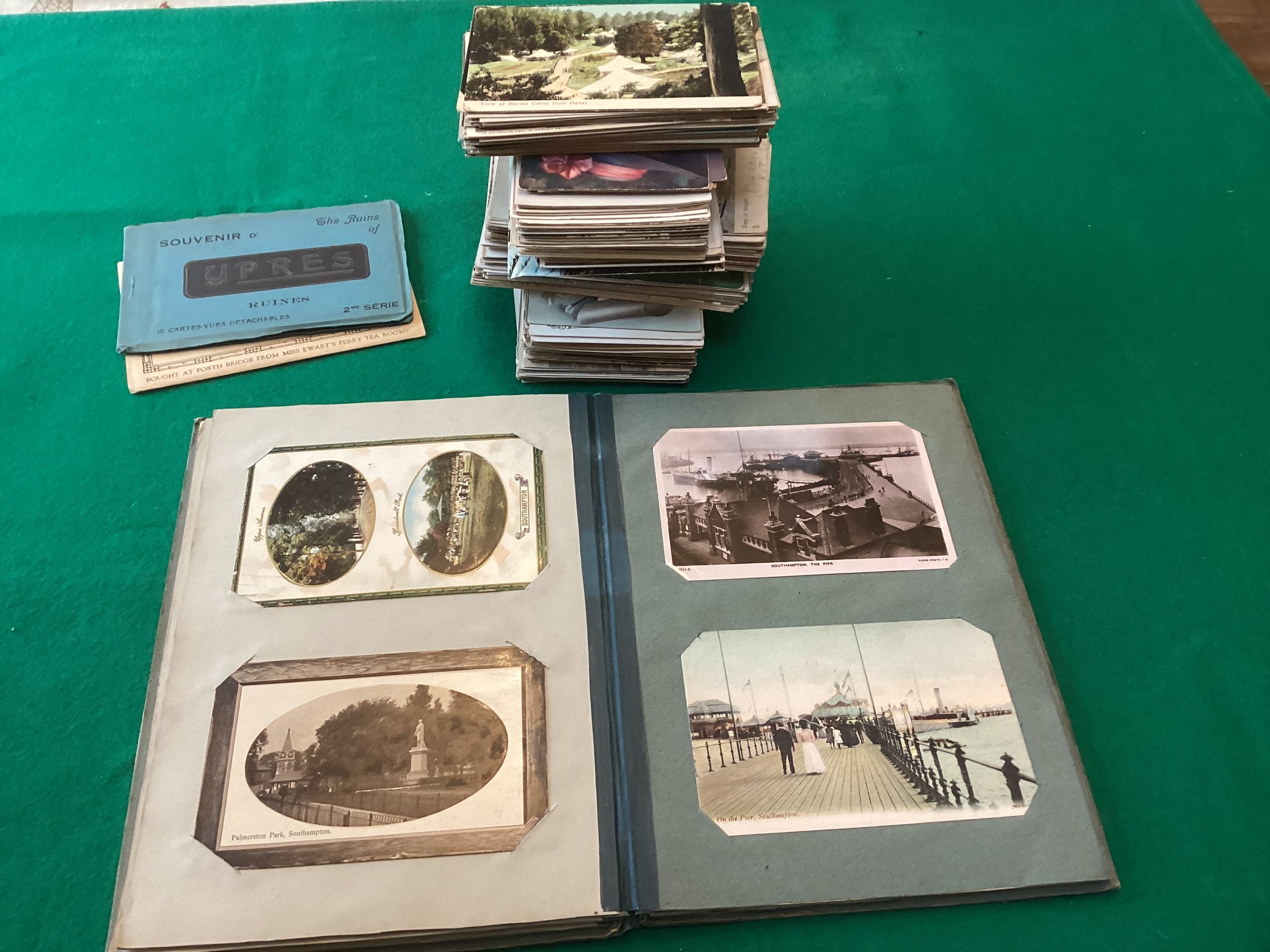 An album containing 32 standard-size Southampton cards; more than 350 loose standard-size