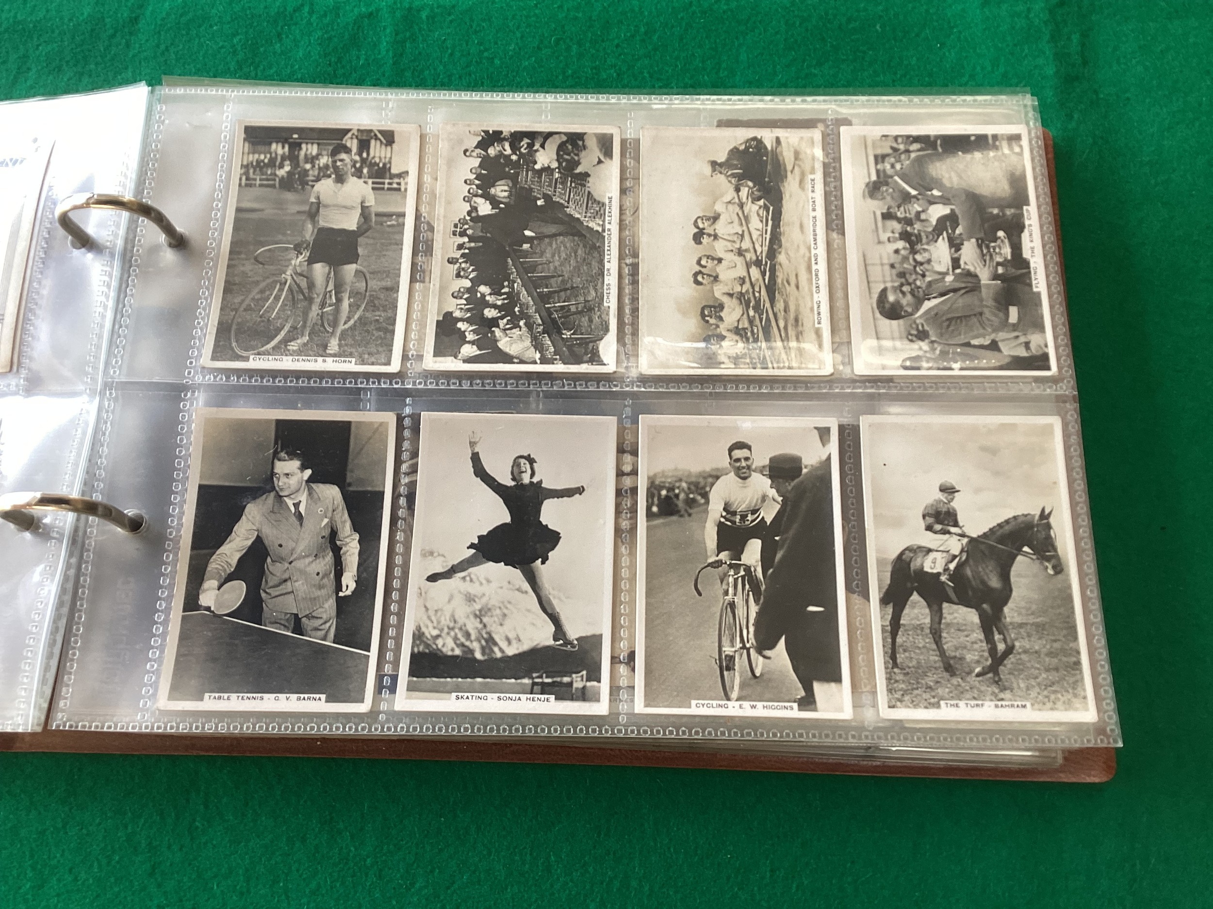 A selection of cigarette cards – with sport featuring strongly – in an album and a tin; 28 Bells - Image 8 of 8