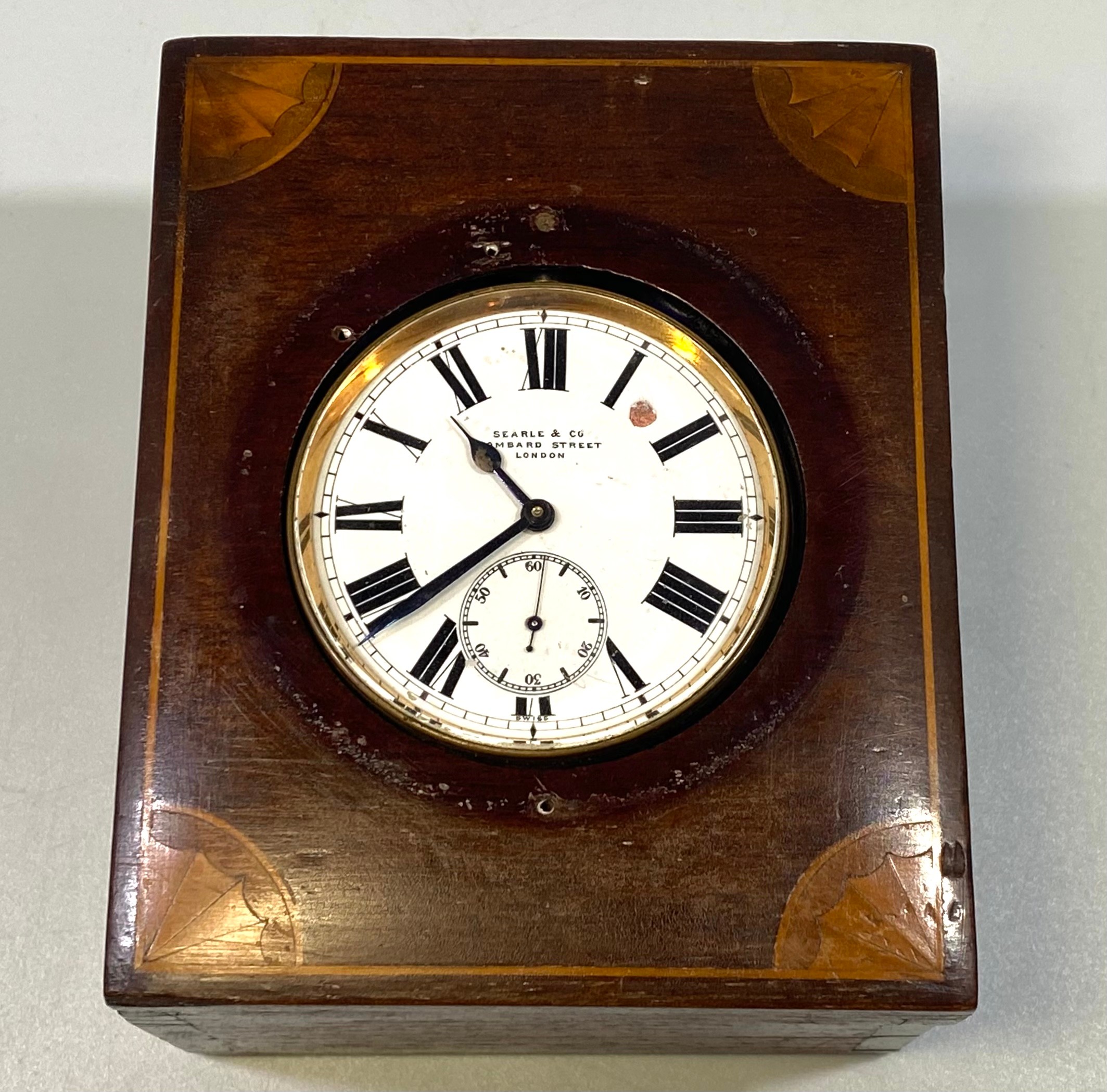 A white-metal cased open-faced Goliath pocket watch by Searle & Co, Lombard Street, London, the - Image 4 of 4