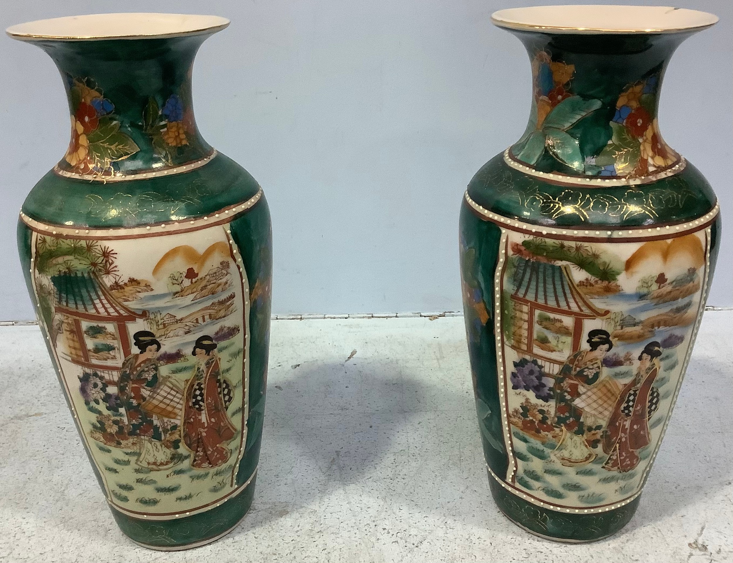 A pair of pâte-sur-pâte decorated urns with covers in the style of Marc-Louis Solon, classically - Image 22 of 22