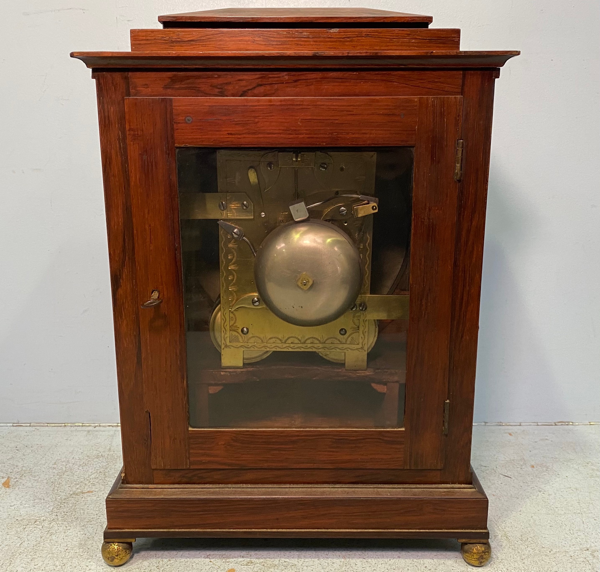 A William IV Brass-Inlaid Rosewood Bracket Clock, by (Elizabeth) Stroud, of Pentonville, the eight- - Image 2 of 5