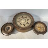 A large ships Sestrel compass, 10" diam, together with another small example by George Wilson, 6"