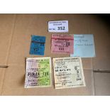 Records : Tickets collection of 60s Ipswich ticket