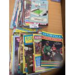 Football : Aston Villa home programmes (100) late