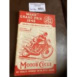 Motor Cycling : Isle of Man - Manx Grand Prix 1948