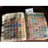 Stamps : Bulging old Triumph album -many 100s